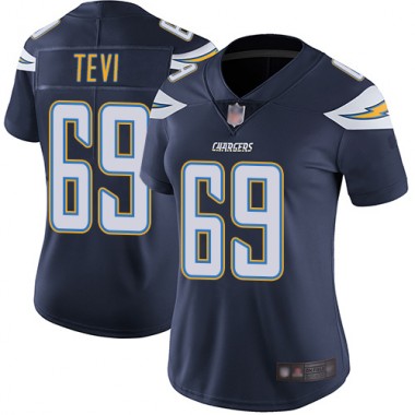 Los Angeles Chargers NFL Football Sam Tevi Navy Blue Jersey Women Limited  #69 Home Vapor Untouchable